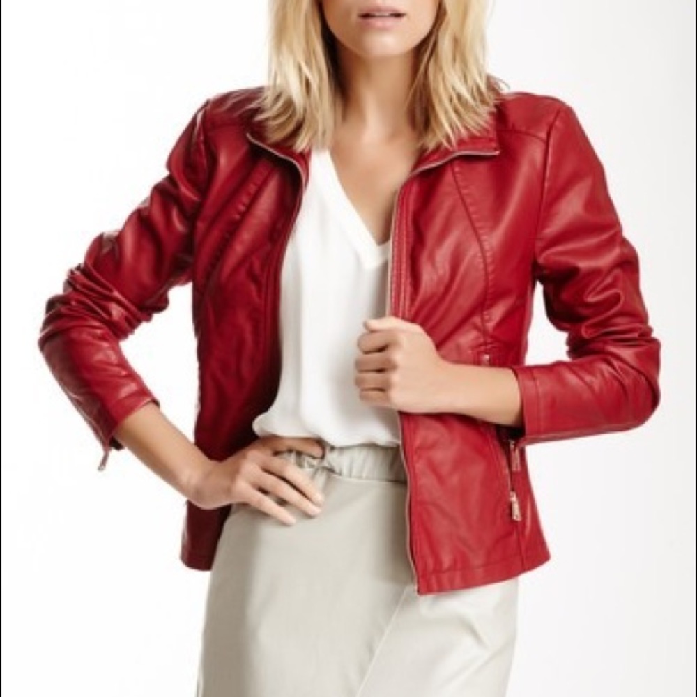 Kenneth Cole Reaction Faux Leather Scuba Jacket